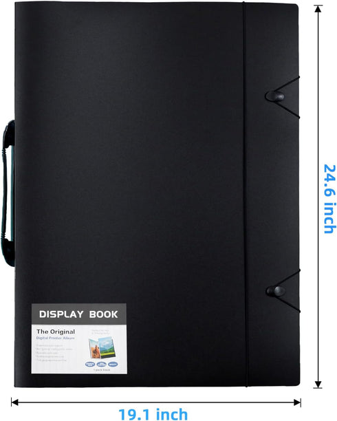 ZFCLXX 18"x24" 500-Pieces Large Art Portfolio Heavy Duty Binder with Plastic Sleeves, Portfolio Folder with Protectors