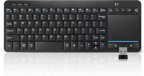 Multi-Device Wireless Bluetooth Keyboard with Touchpad, TV Keyboard with Multi-Touch Trackpad for Windows, Android,