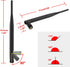 MakerHawk 2 Pack 915MHz 5dBi LORA Antenna Gain Omni SMA Male Connector + RF Antenna Adapter Cable