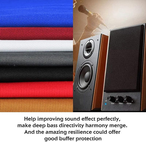 Speaker Grill Cloth, Dustproof Stereo Mesh Fabric for Home Speaker Repair and Replacement (48 x 54 Inch, Black)