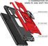 for Moto G Power Case with Screen Protector, Hard Rubber Bumper, Shockproof Tough Rugged with Kickstand (Red)