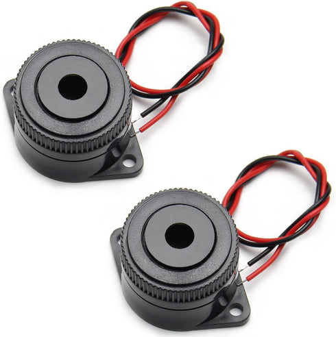 Fielect 5Pcs Alarm Buzzer DC12V 90dB Active Electronic Buzzer, Continuous Sound Beep Speaker