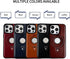 Luxury Leather Invisible Stand Phone Case Cover for iPhone 12-15, Metal Magnetic Folding Stand (Brown, iPhone 13 Pro)