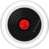 Retro Vinyl Album Record Player LP Art PopSockets PopGrip for MagSafe, Red Design