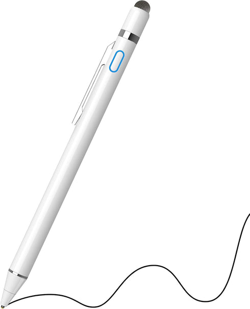 NTHJOYS 2 in 1 Rechargeable Digital Pen, Fine Point Stylus for iPhone/iPad Pro/Mini/Air/Samsung Touch Screens