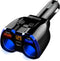 Car Charger 150W, 2-Socket Cigarette Lighter Splitter with QC 3.0 Dual USB Ports, Fast Adapter for GPS/Dash Cam/Phone