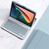Keyboard Case for iPad Pro 11 inch M4, Magnetic Detachable Bluetooth Keyboard Cover, Misty Blue