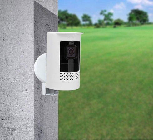Silicone Skin Case Cover for Ring Stick Up Camera Battery (2nd Generation) - Sun Glare, UV & Weather Protection - White