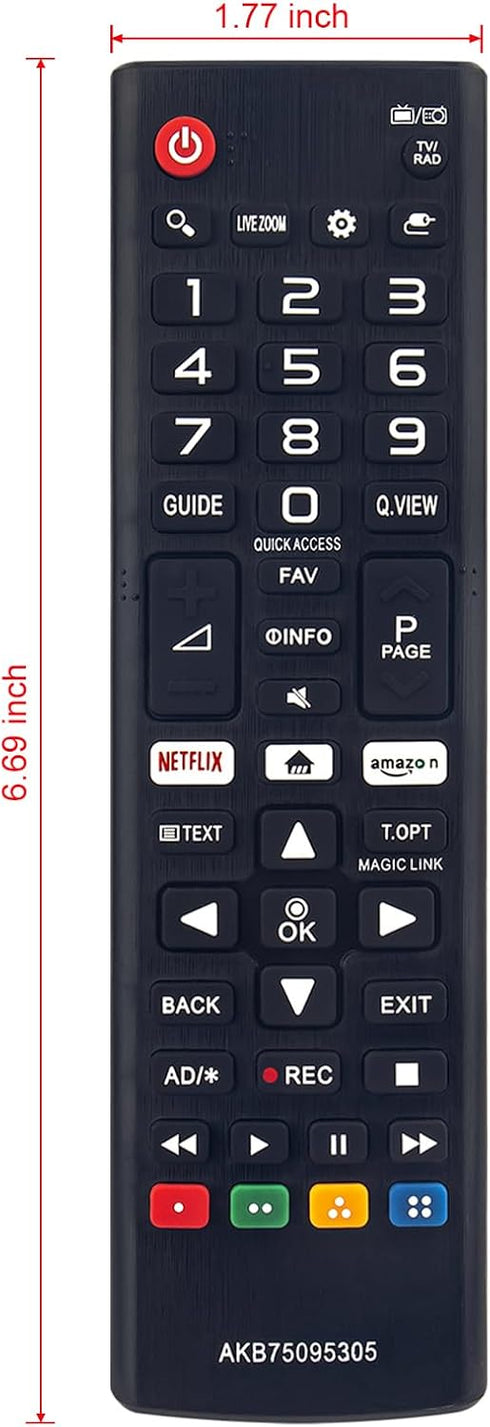 AKB75095305 Replacement Remote for LG Smart TV, Fits AKB75095304, AKB75095306, AKB75095308, 43UK6950PLB, 50UK6950PLB