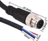 M12 Sensor Connector Aviation Cable - Male 4 pin Straight 6.5Ft/2M Waterproof Electrical Cable