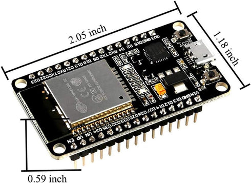 ESP-WROOM-32 ESP32 ESP-32S Development Board, 2.4GHz Dual-Mode WiFi + Bluetooth, Compatible with Arduino IDE (3PCS)