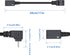 Micro USB to Mini USB Adapter Cable 27CM, Up & Down Angle Micro USB Male to Mini USB Female Charging and Data Sync Cord