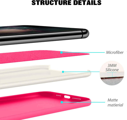 ZUSLAB Case for Apple iPhone 11 Pro, Silicone Gel Rubber Bumper Cover, Hot Pink, Shockproof Full-Body