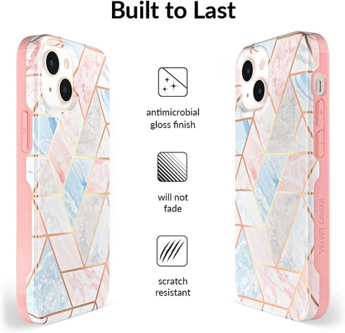 VELVET CAVIAR 13 10ft for iPhone Case - Compatible with MagSafe - Drop Tested - Geometric Marble