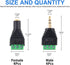 Glarks 8Pcs 3.5mm Stereo Audio Balanced Male & Female Jack to AV 3-Screw Video Balun Terminal Adapter Connector