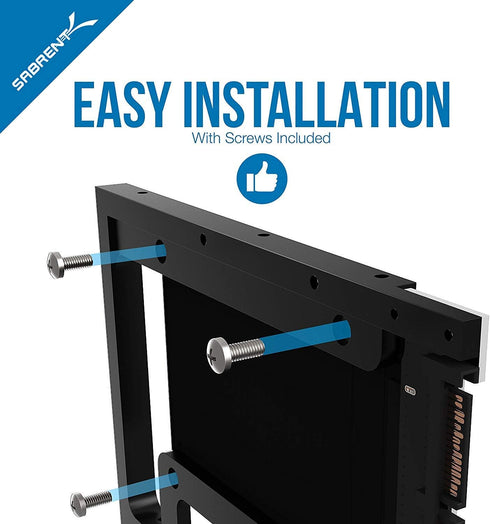 SABRENT 2.5” SSD & SATA Hard Drive to Desktop 3.5” SATA Bay Converter Mounting Kit (BK-PCBS)