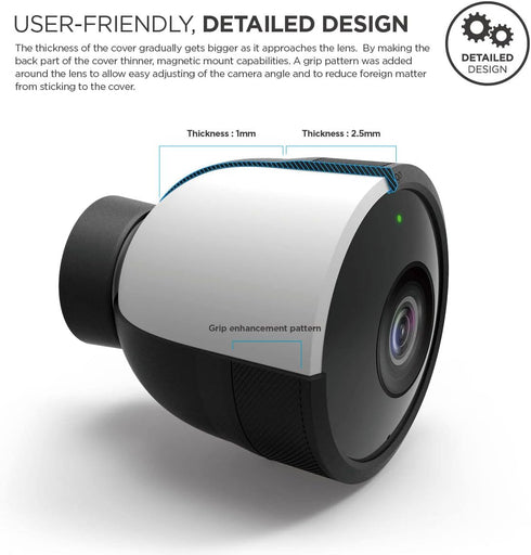 elago Silicone Cover for Nest Cam Outdoor Security Camera - All Weather Protective Skin, Easy Installation [3 Pcs,