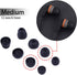 Blacell 20 10 10 Pcs Medium Silicone Earbud Cap Tip Cover Replacement - Black, Clear Title