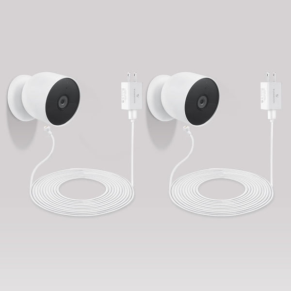 Wasserstein Pogo Pin Cable & Adapter for Google Nest Cam Outdoor/Indoor, Battery (2-Pack)