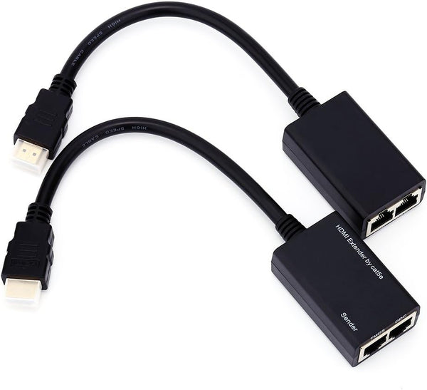 30M HDMI Extender Repeater by CAT5e, Sender + Receiver, TMDS DDC Over RJ45, Supports 1080P