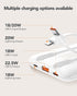 Mini Portable Charger 10000mAh for iPhone, Small PD 22.5W Fast Charging Power Bank with Built-in Cables, USB C Slim