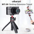 Black Mini Tripod for Camera, 1/4" Screw Universal for Sony/Canon/Nikon/Fujifilm, Extendable Handheld Vlogging Tripod