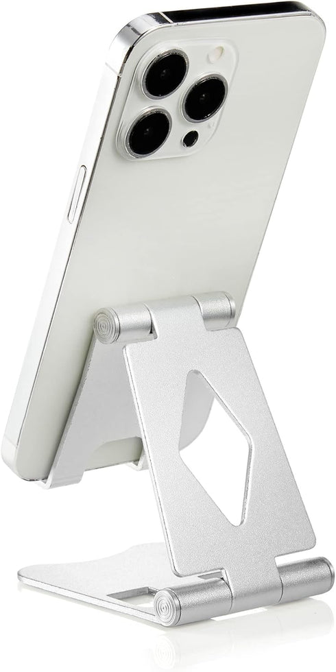 Adjustable Aluminum Cell Phone Stand Holder for Desk, Compatible with iPhone 14/13/12/11 Pro Max, Samsung, All