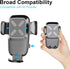 360 Rotatable and Retractable Car Phone Mount, Anti-Shake Design, Compatible with Samsung, iPhone, Sony