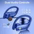 80H bmani Ear Buds Wireless Earbuds Bluetooth Headphones with Playtime LED Display Case, Over-Ear Hook with Mic, Stereo