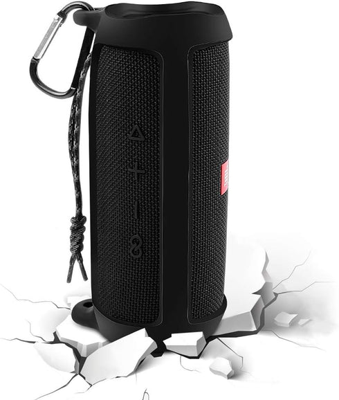 Silicone Case for JBL FLIP 5 - Waterproof Portable Bluetooth Speaker, Gel Soft Skin Rubber Cover with Shoulder Strap