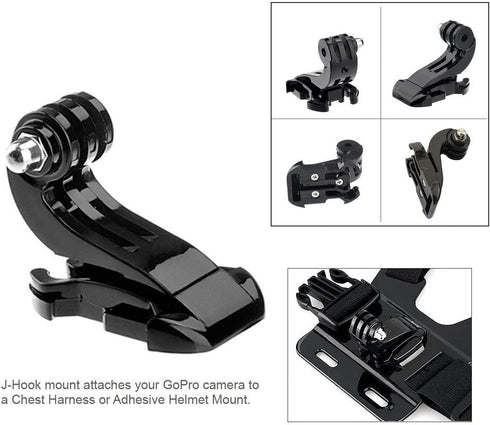 VVHOOY Action Camera Accessories - Head Strap Mount Chest Harness Compatible with AKASO, GoPro HERO, and More
