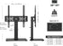 FITUEYES Universal TV Stand, Swivel Tabletop TV Stand for 28-55 Inch Flat Screens, Height Adjustable, Black