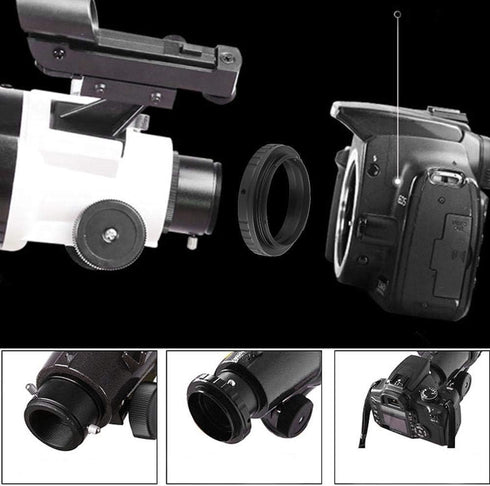 Pomya Telescope Connecter Ring for Camera, Aluminum Alloy M48*0.75 Mount Adapter Ring Telescope Eyepiece Lens for Nikon/Camera(M48-AI)