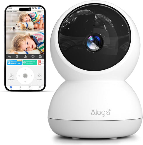 Alaga Indoor Camera, 3K HD Indoor Security Camera, 360 Pan/Tilt Pet Camera, 2-Way