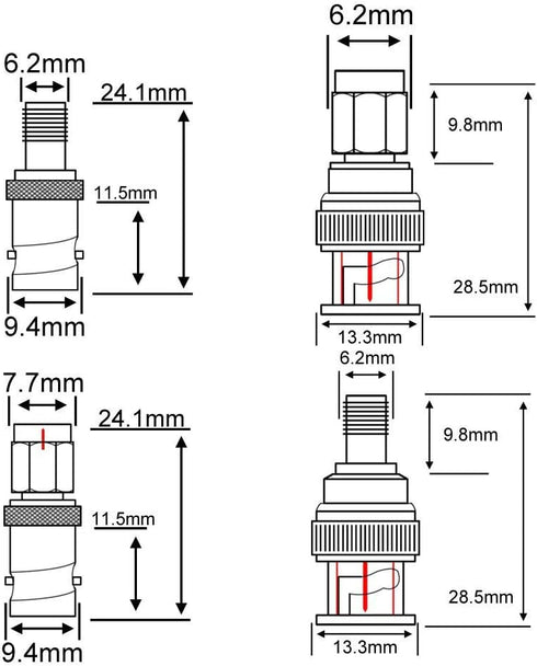 onelinkmore SMA to BNC Adapter Kits, 4 Pieces, for SDR, Handheld Radios, Scanner