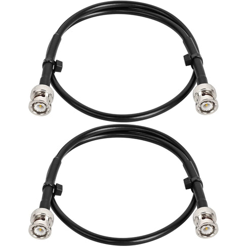2FT 50 Ohm RG58 Coax Cable 2PCS BNC Male to Male Extension Coaxial Cable with Connectors