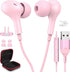 USB Headphone for PC Laptop - Magnetic 2.3M Wired Earbuds with Microphone Control and Noise Canceling