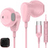 USB C Headphones Wired Earbuds for Apple iPad iPhone 15 Pro, Samsung Galaxy Z Flip Fold 6, Type C Earphones with Mic