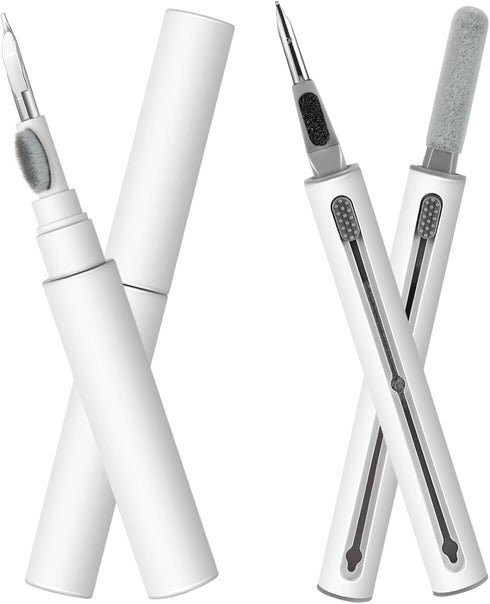 2pcs Airpod Cleaner Kit, Multi-Function Cleaner for Airpods, Bluetooth, Camera, Earphone, Computer (White)