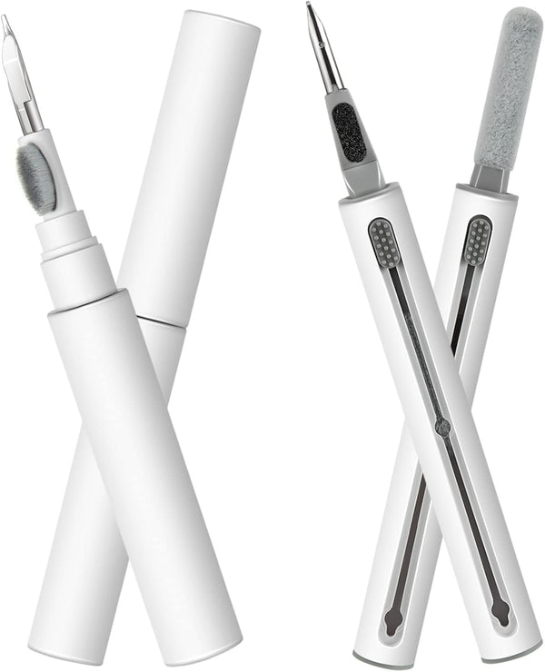 2pcs Airpod Cleaner Kit, Multi-Function Cleaner for Airpods, Bluetooth, Camera, Earphone, Computer (White)