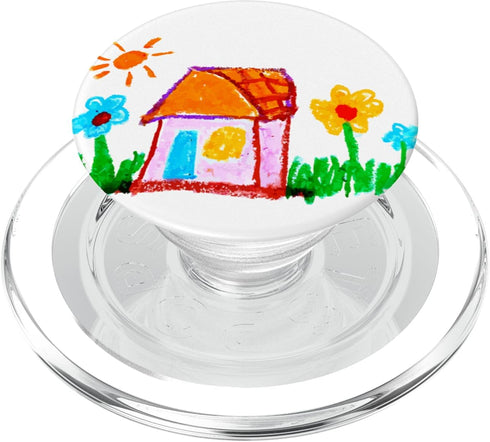 Kids Crayons Coloring Paint Art Kids Drawing Flowers Crayons Coloring Paint Art PopSockets PopGrip for MagSafe
