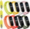 (8 PACK) Mi 5 & 6 Strap Replacement Bracelets with 3 FREE Screen Protectors, Soft & Flexible Silicone Wristbands