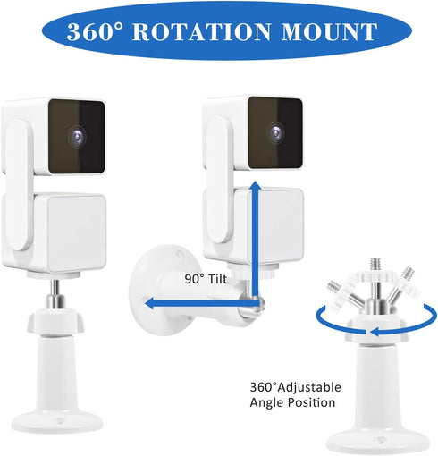 Dual Pack Wall Mount for Wyze Cam Pan V3, Adjustable Bracket for Indoor & Outdoor Use, Compatible with SimpliSafe Camera
