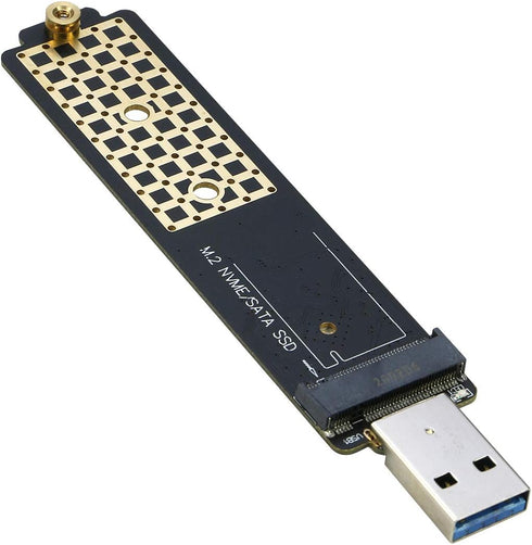 RIITOP M.2 to USB Adapter, NVMe to USB 3.1 Reader Card for NVMe (PCI-e) M Key & (B+M Key SATA) NGFF SSD