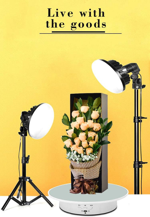 7.87inch /17.6lbs 360 Cake,3D JAYEGT Motorized Rotating Display Stand, Load, Degree Electric Rotating Turntable