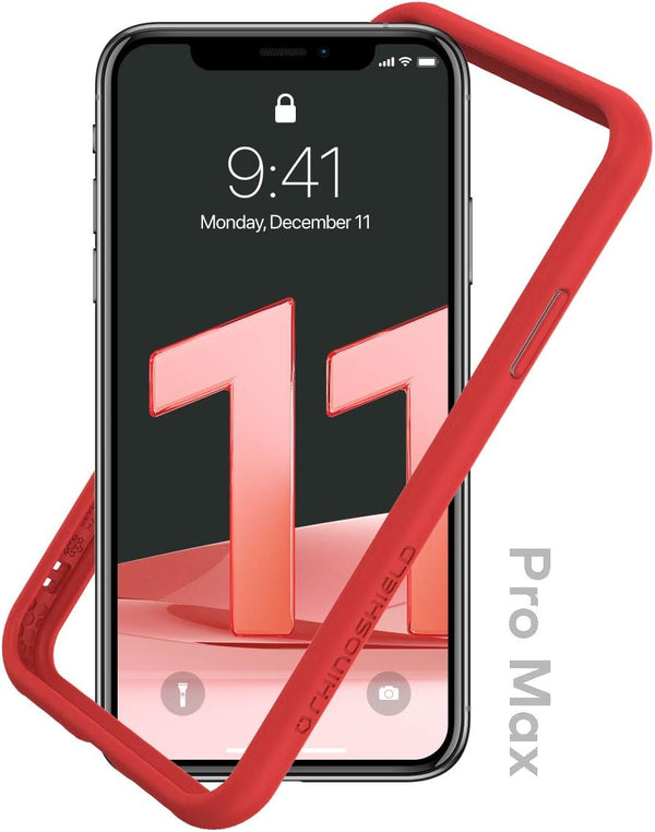 RhinoShield Bumper Case for iPhone 11 Pro Max, CrashGuard NX, Shock Absorbent Slim Design, Red, 3.5M Drop Protection