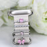 Watch Band Charms for Women - Decorative Rings Compatible with Apple Silicone Watch Bands, Metal Jewelry Accessories