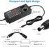 SHNITPWR 4V - 12V Power Supply, 10A 120W AC to DC Adapter, Voltage Adjustable Universal Converter with 14 Tips