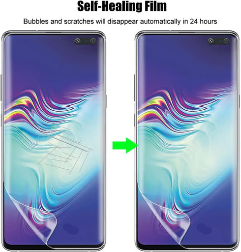(2+2) Samsung Galaxy S10 Plus (2 Pack) Screen Protector (Not Glass) and (2 Pack) Camera Lens Protector, Case Friendly
