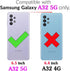Asuwish Phone Case for Samsung Galaxy A32 5G 2021, Wallet Cover with Tempered Glass Screen Protector, RFID Blocking,